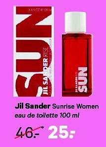 Aanbiedingen Jil sander sunrise women - Jil Sander - Geldig van 18/08/2014 tot 31/08/2014 bij Etos