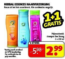 Aanbiedingen Shampoo bee strong - Herbal Essences - Geldig van 19/08/2014 tot 24/08/2014 bij Kruidvat