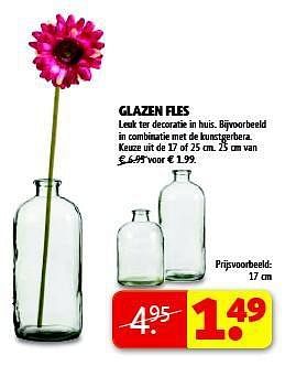 Aanbiedingen Glazen fles - Huismerk - Kruidvat - Geldig van 19/08/2014 tot 24/08/2014 bij Kruidvat