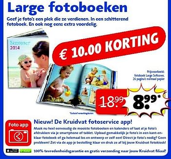 Aanbiedingen Large fotoboeken - Huismerk - Kruidvat - Geldig van 19/08/2014 tot 24/08/2014 bij Kruidvat