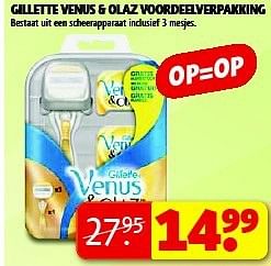 Aanbiedingen Gillette venus + olaz voordeelverpakking - Gillette - Geldig van 19/08/2014 tot 24/08/2014 bij Kruidvat