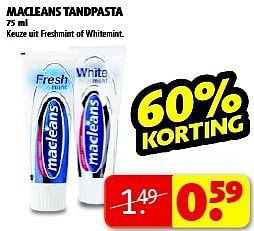 Aanbiedingen Macleans tandpasta - Macleans - Geldig van 19/08/2014 tot 24/08/2014 bij Kruidvat