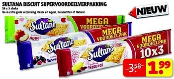 Aanbiedingen Sultana biscuit supervoordeelverpakking - Sultana - Geldig van 19/08/2014 tot 24/08/2014 bij Kruidvat