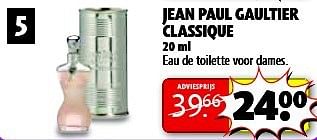 Aanbiedingen Jean paul gaultier classique - Jean Paul Gaultier - Geldig van 19/08/2014 tot 24/08/2014 bij Kruidvat