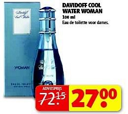 Aanbiedingen Davidoff cool water woman - Davidoff - Geldig van 19/08/2014 tot 24/08/2014 bij Kruidvat