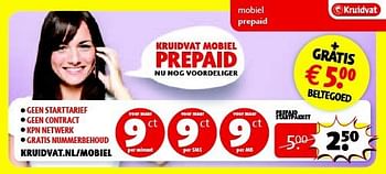 Aanbiedingen Kruidvat.nl-mobiel - Huismerk - Kruidvat - Geldig van 19/08/2014 tot 24/08/2014 bij Kruidvat