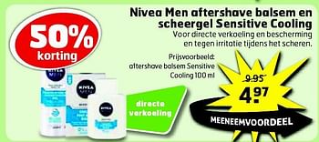 Aanbiedingen Aftershave balsem sensitive cooling - Nivea - Geldig van 19/08/2014 tot 31/08/2014 bij Trekpleister
