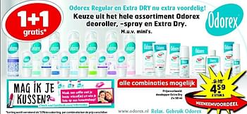 Aanbiedingen Deodepper extra dry - Odorex - Geldig van 19/08/2014 tot 31/08/2014 bij Trekpleister