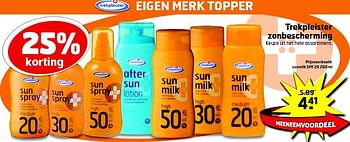 Aanbiedingen Sunmilk spf 20 - Huismerk - Trekpleister - Geldig van 19/08/2014 tot 31/08/2014 bij Trekpleister