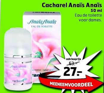 Aanbiedingen Cacharel anaïs anaïs - Cacharel - Geldig van 19/08/2014 tot 31/08/2014 bij Trekpleister