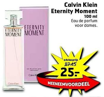 Aanbiedingen Calvin klein eternity moment - Calvin Klein - Geldig van 19/08/2014 tot 31/08/2014 bij Trekpleister