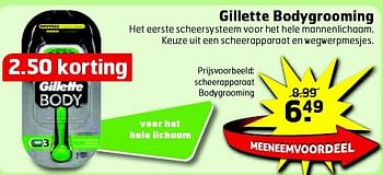 Aanbiedingen Scheerapparaat bodygrooming - Gillette - Geldig van 19/08/2014 tot 31/08/2014 bij Trekpleister