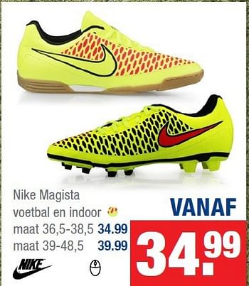 Aanbiedingen Nike magista voetbal en indoor - NIKE - Geldig van 19/08/2014 tot 07/09/2014 bij Schoenenreus