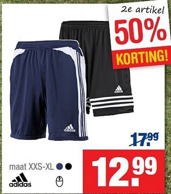 Aanbiedingen Shorts - Adidas - Geldig van 19/08/2014 tot 07/09/2014 bij Schoenenreus