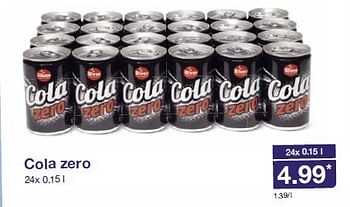 Aanbiedingen Cola zero - River - Geldig van 20/08/2014 tot 26/08/2014 bij Aldi