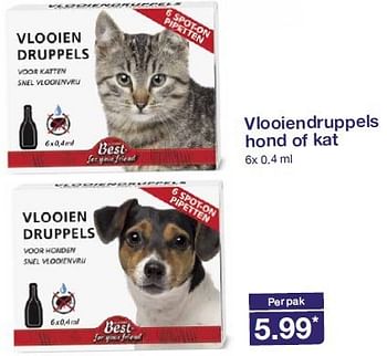 Aanbiedingen Vlooiendruppels hond of kat - Huismerk - Aldi - Geldig van 20/08/2014 tot 26/08/2014 bij Aldi