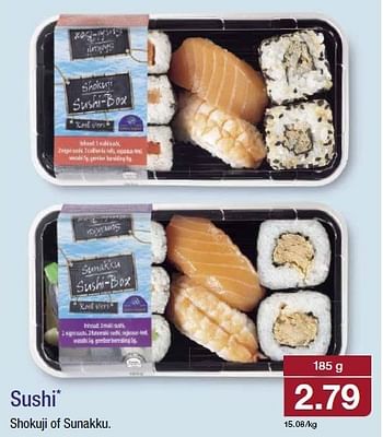Aanbiedingen Sushi shokuji of sunakku - Golden Seafood - Geldig van 20/08/2014 tot 26/08/2014 bij Aldi