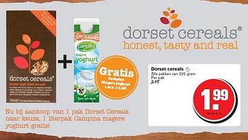 Aanbiedingen Dorset cereals - Dorset Cereals - Geldig van 20/08/2014 tot 26/08/2014 bij Hoogvliet
