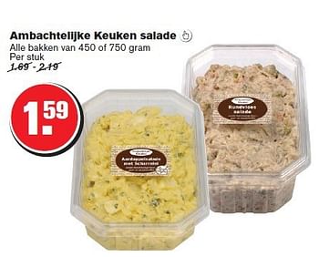 Aanbiedingen Ambachtelijke keuken salade - De Ambachtelijke  Keuken - Geldig van 20/08/2014 tot 26/08/2014 bij Hoogvliet