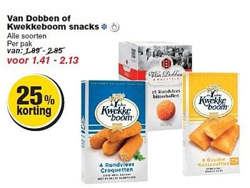Aanbiedingen Van dobben of kwekkeboom snacks - Van Dobben - Geldig van 20/08/2014 tot 26/08/2014 bij Hoogvliet
