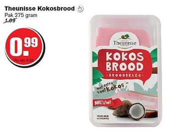 Aanbiedingen Theunisse kokosbrood - Theunisse - Geldig van 20/08/2014 tot 26/08/2014 bij Hoogvliet