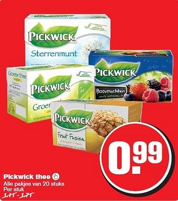 Aanbiedingen Pickwick thee - Pickwick - Geldig van 20/08/2014 tot 26/08/2014 bij Hoogvliet