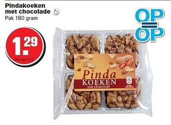 Aanbiedingen Pindakoeken met chocolade - Huismerk - Hoogvliet - Geldig van 20/08/2014 tot 26/08/2014 bij Hoogvliet