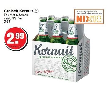 Aanbiedingen Grolsch kornuit - Grolsch - Geldig van 20/08/2014 tot 26/08/2014 bij Hoogvliet