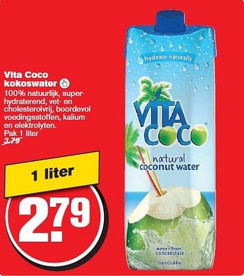 Aanbiedingen Vita coco kokoswater - Vita Coco - Geldig van 20/08/2014 tot 26/08/2014 bij Hoogvliet