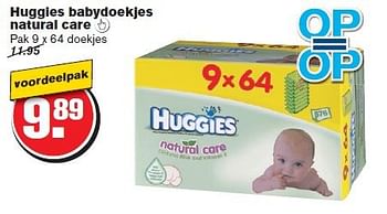 Aanbiedingen Huggies babydoekjes natural care - Huggies - Geldig van 20/08/2014 tot 26/08/2014 bij Hoogvliet