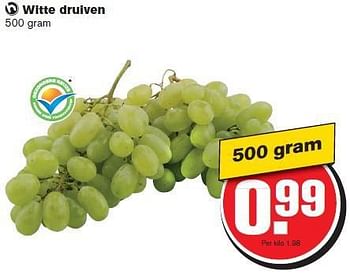 Aanbiedingen Witte druiven - Huismerk - Hoogvliet - Geldig van 20/08/2014 tot 26/08/2014 bij Hoogvliet