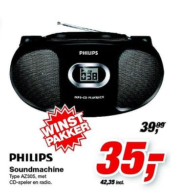 Aanbiedingen Philips soundmachine az305 - Philips - Geldig van 20/08/2014 tot 26/08/2014 bij Makro