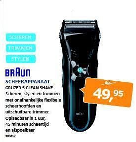 Aanbiedingen Braun scheerapparaat - Braun - Geldig van 22/08/2014 tot 07/09/2014 bij De Harense Smid