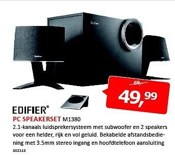 Aanbiedingen Edifier pc speakerset m1380 - Edifier - Geldig van 22/08/2014 tot 07/09/2014 bij De Harense Smid