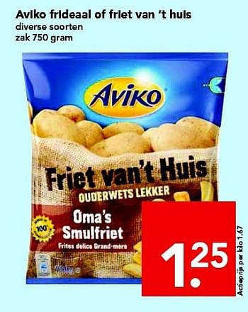Aanbiedingen Aviko frideaal of friet van `t huis diverse soorten - Aviko - Geldig van 24/08/2014 tot 30/08/2014 bij Deen Supermarkten