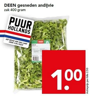 Aanbiedingen Deen gesneden andijvie - Huismerk deen supermarkt - Geldig van 24/08/2014 tot 30/08/2014 bij Deen Supermarkten
