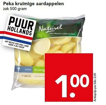 Aanbiedingen Peka kruimige aardappelen - Huismerk deen supermarkt - Geldig van 24/08/2014 tot 30/08/2014 bij Deen Supermarkten
