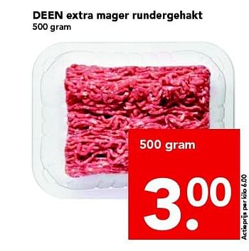 Aanbiedingen Deen extra mager rundergehakt - Huismerk deen supermarkt - Geldig van 24/08/2014 tot 30/08/2014 bij Deen Supermarkten