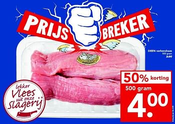 Aanbiedingen Deen varkenshaas - Huismerk deen supermarkt - Geldig van 24/08/2014 tot 30/08/2014 bij Deen Supermarkten