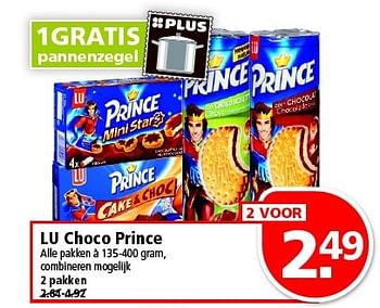 Aanbiedingen Lu choco prince - Lu - Geldig van 24/08/2014 tot 30/08/2014 bij Plus