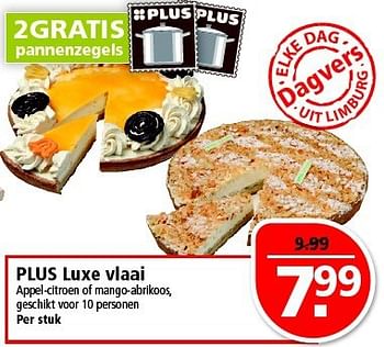 Aanbiedingen Plus luxe vlaai - Huismerk - Plus - Geldig van 24/08/2014 tot 30/08/2014 bij Plus