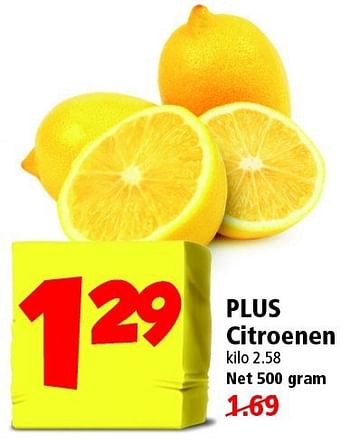 Aanbiedingen Plus citroenen - Huismerk - Plus - Geldig van 24/08/2014 tot 30/08/2014 bij Plus