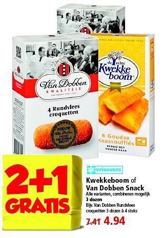 Aanbiedingen Kwekkeboom of van dobben snack - KWEKKEBOOM - Geldig van 24/08/2014 tot 30/08/2014 bij Plus