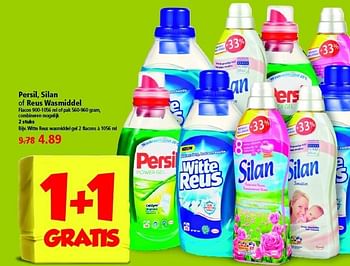 Aanbiedingen Persil, silan of reus wasmiddel - Persil - Geldig van 24/08/2014 tot 30/08/2014 bij Plus