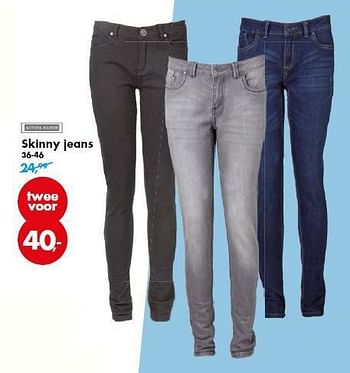 Aanbiedingen Skinny jeans - Huismerk - Bristol - Geldig van 25/08/2014 tot 07/09/2014 bij Bristol