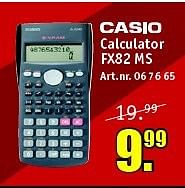 Aanbiedingen Casio calculator fx82 ms - Casio - Geldig van 25/08/2014 tot 07/09/2014 bij Kijkshop