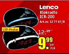 Aanbiedingen Lenco klokradio icr-200 - Lenco - Geldig van 25/08/2014 tot 07/09/2014 bij Kijkshop