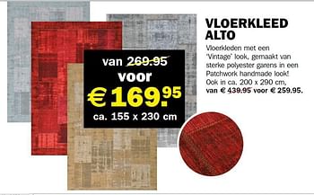 Aanbiedingen Vloerkleed alto vloerkleden met een `vintage` look - Huismerk - Roobol - Geldig van 25/08/2014 tot 13/09/2014 bij Roobol