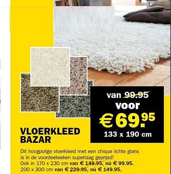 Aanbiedingen Vloerkleed bazar - Huismerk - Roobol - Geldig van 25/08/2014 tot 13/09/2014 bij Roobol