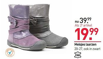 Aanbiedingen Meisjes laarzen - Huismerk - Scapino - Geldig van 25/08/2014 tot 14/09/2014 bij Scapino
